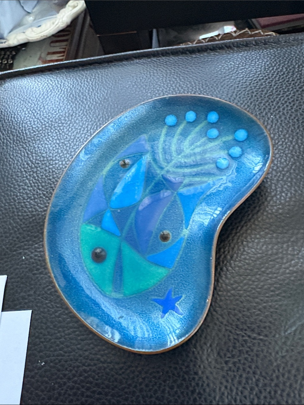 Highly Collectable Century Modernist Hand Signed Master Miguel Pineda Dish